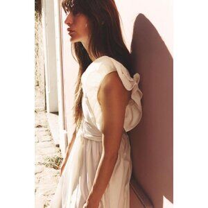 ZARA RUFFLED CONTRAST DRESS